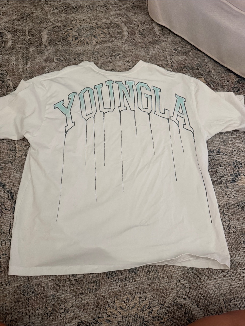 YoungLA White Graphic oversized T-Shirt
